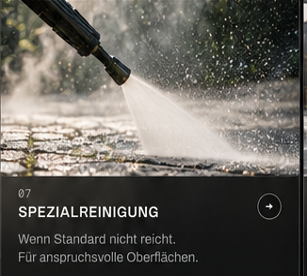 professionelle Spezialreinigung mit Hochdrucktechnik